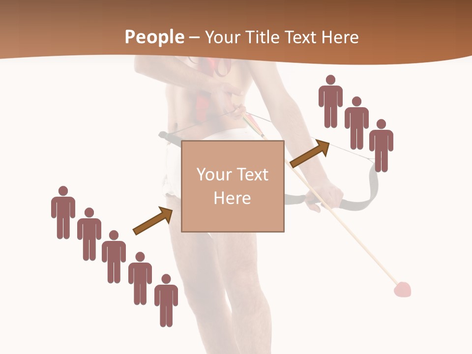 Heart Arrow Sign PowerPoint Template