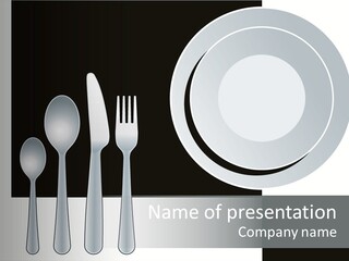 Utensil Fork Food PowerPoint Template