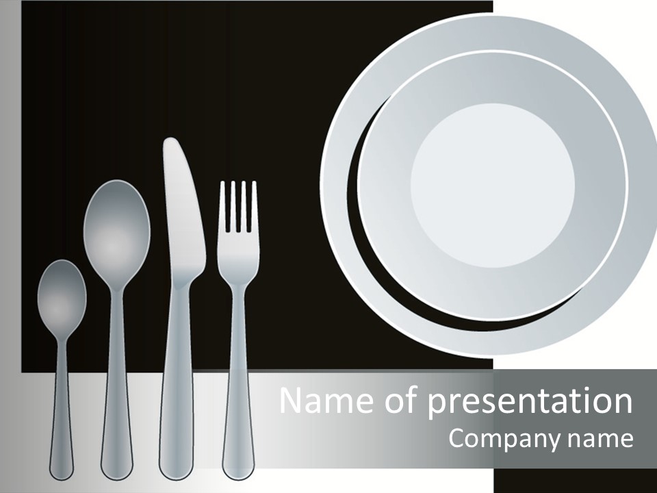 Utensil Fork Food PowerPoint Template