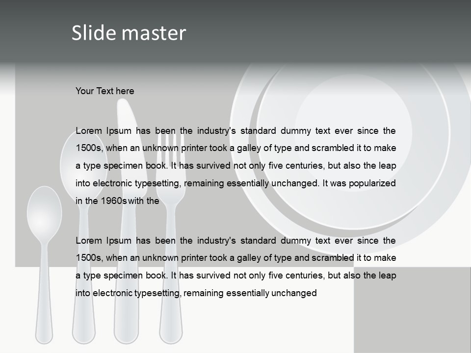 Utensil Fork Food PowerPoint Template