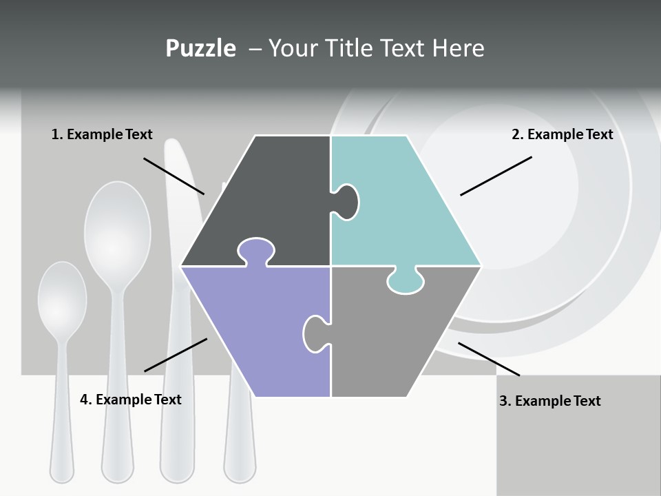 Utensil Fork Food PowerPoint Template
