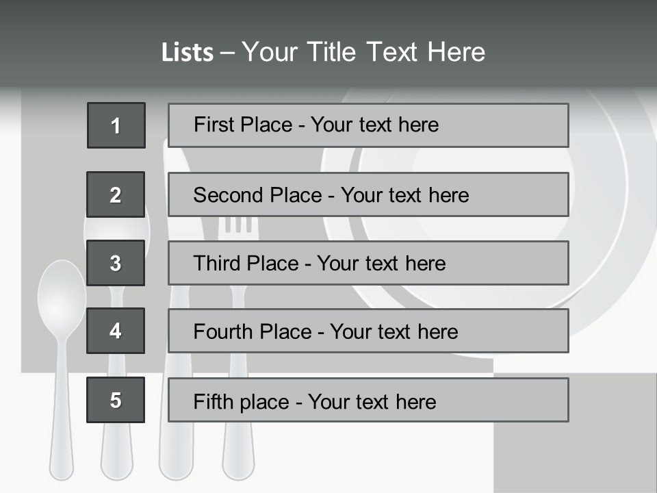 Utensil Fork Food PowerPoint Template