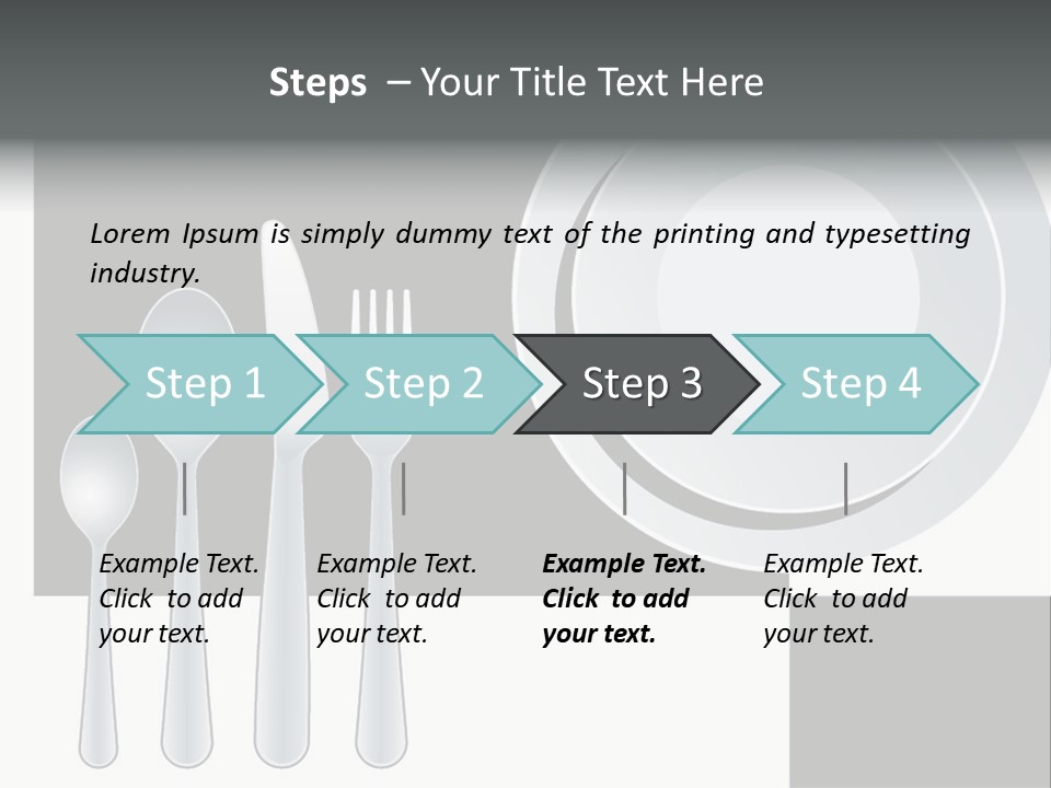 Utensil Fork Food PowerPoint Template