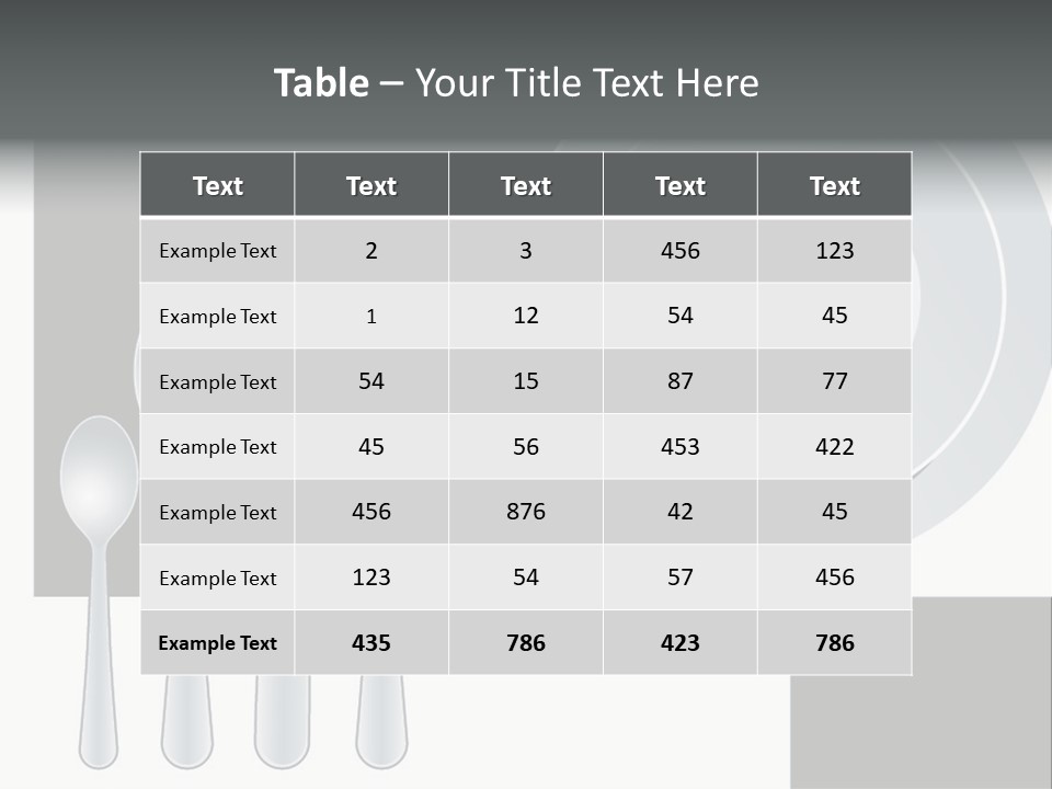 Utensil Fork Food PowerPoint Template
