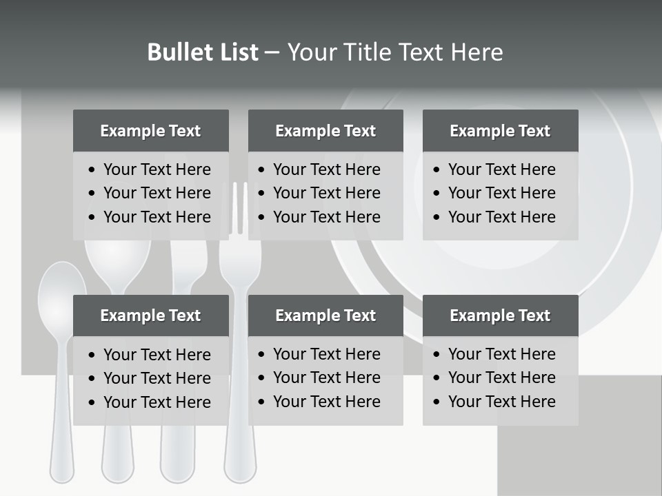 Utensil Fork Food PowerPoint Template