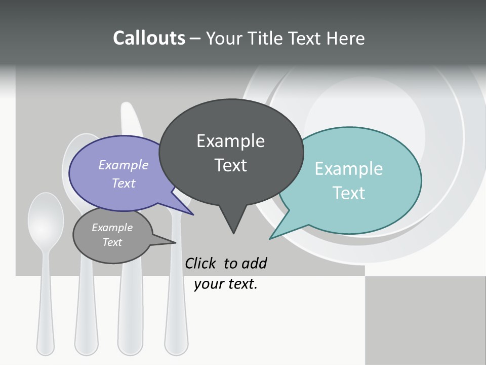 Utensil Fork Food PowerPoint Template