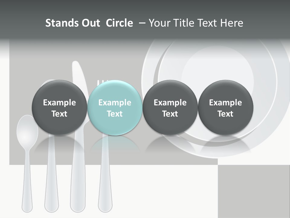 Utensil Fork Food PowerPoint Template