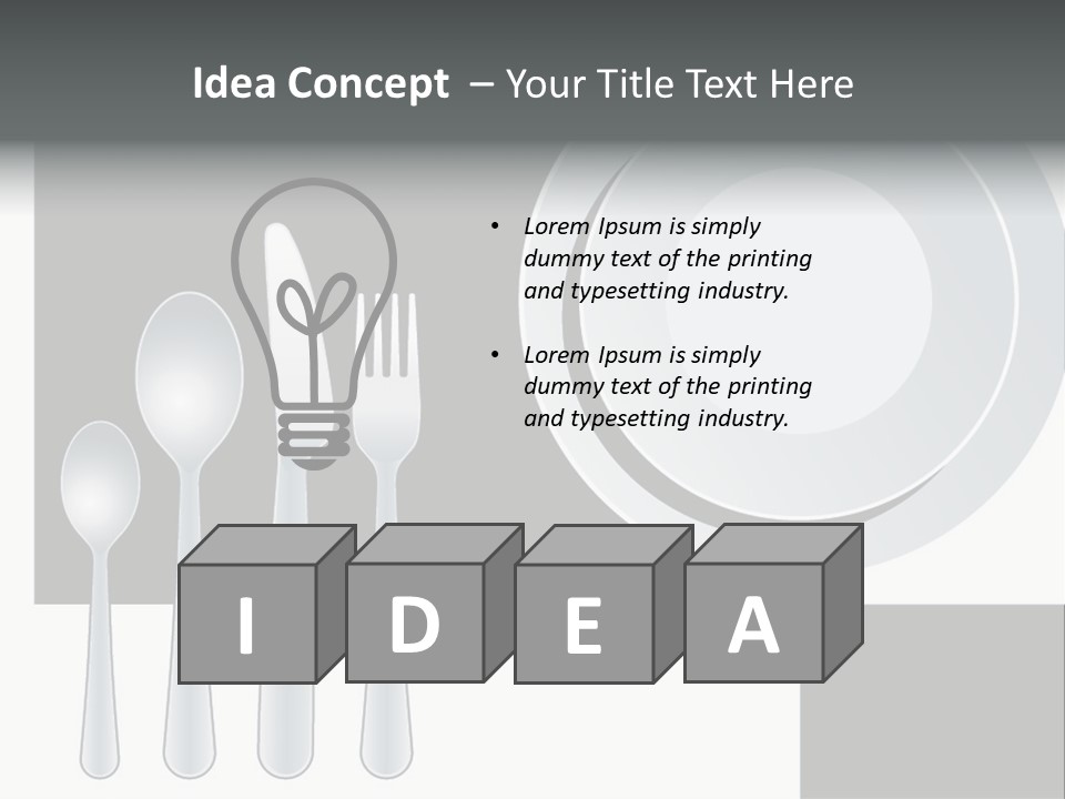 Utensil Fork Food PowerPoint Template