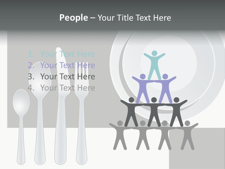 Utensil Fork Food PowerPoint Template
