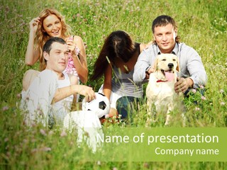 Meadow Smile Friends PowerPoint Template