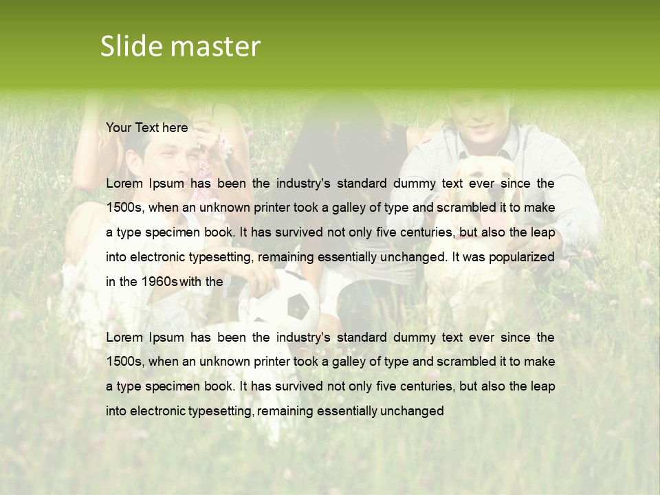 Meadow Smile Friends PowerPoint Template