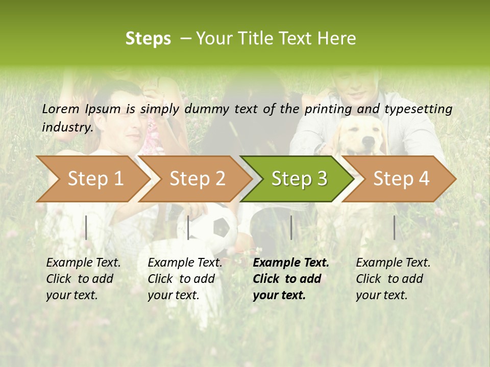 Meadow Smile Friends PowerPoint Template