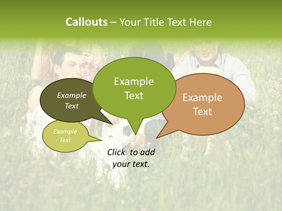 Meadow Smile Friends PowerPoint Template