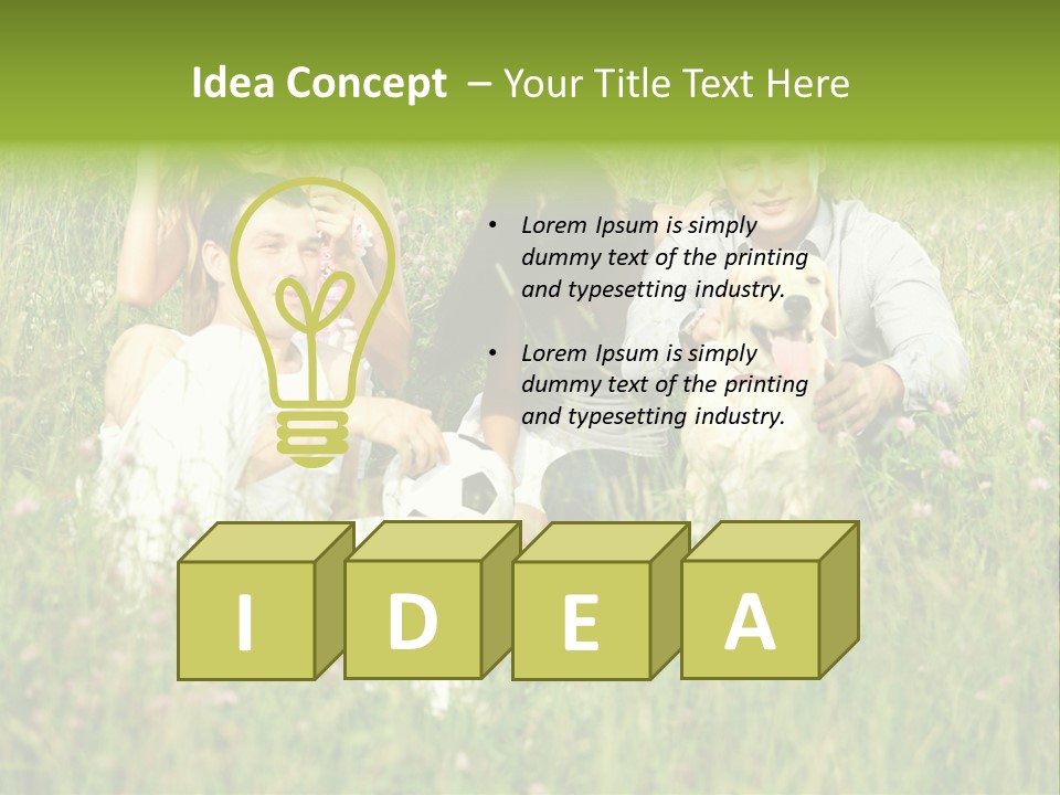 Meadow Smile Friends PowerPoint Template