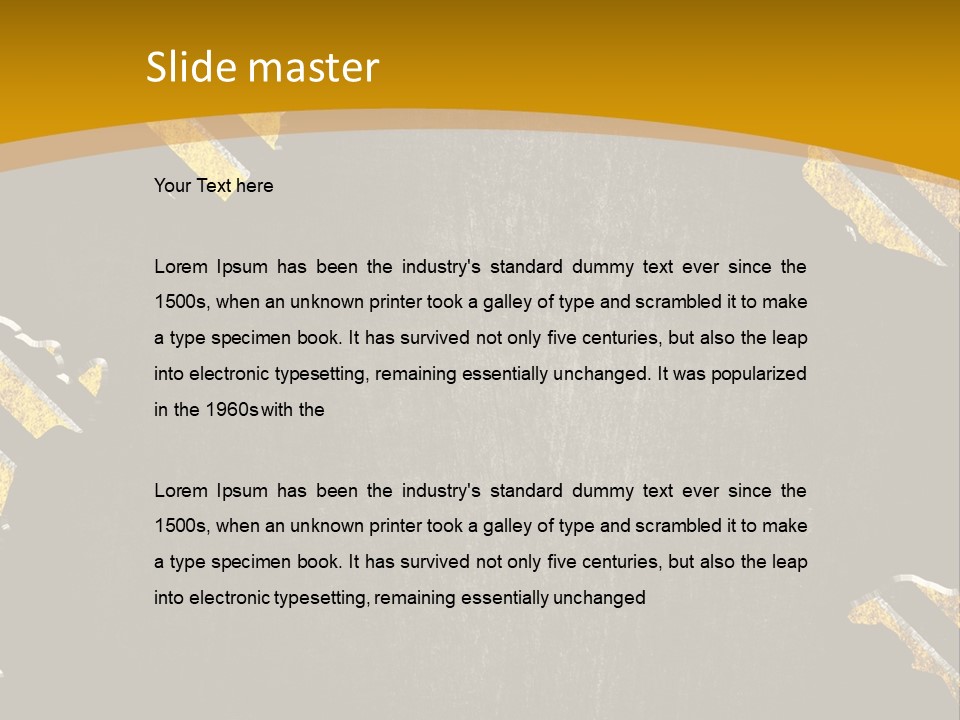 A Black And Yellow Powerpoint Presentation PowerPoint Template