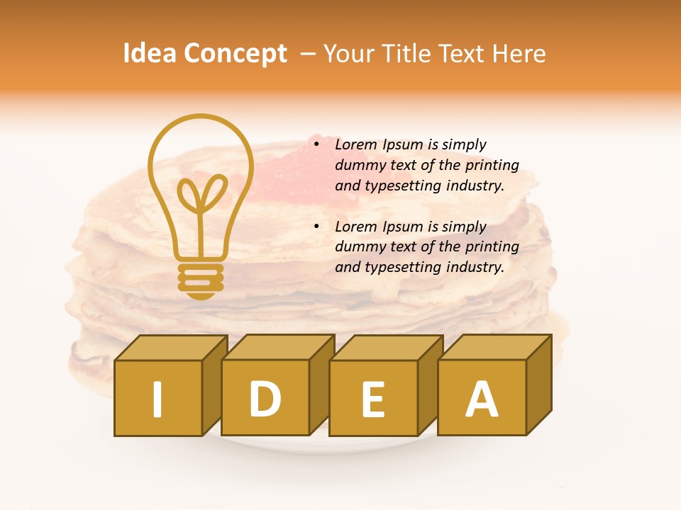 Meal Cake Plate PowerPoint Template