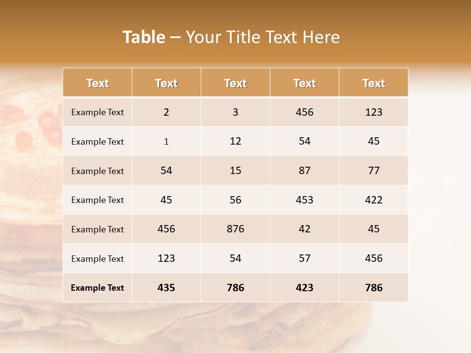 Background Hotcake White PowerPoint Template
