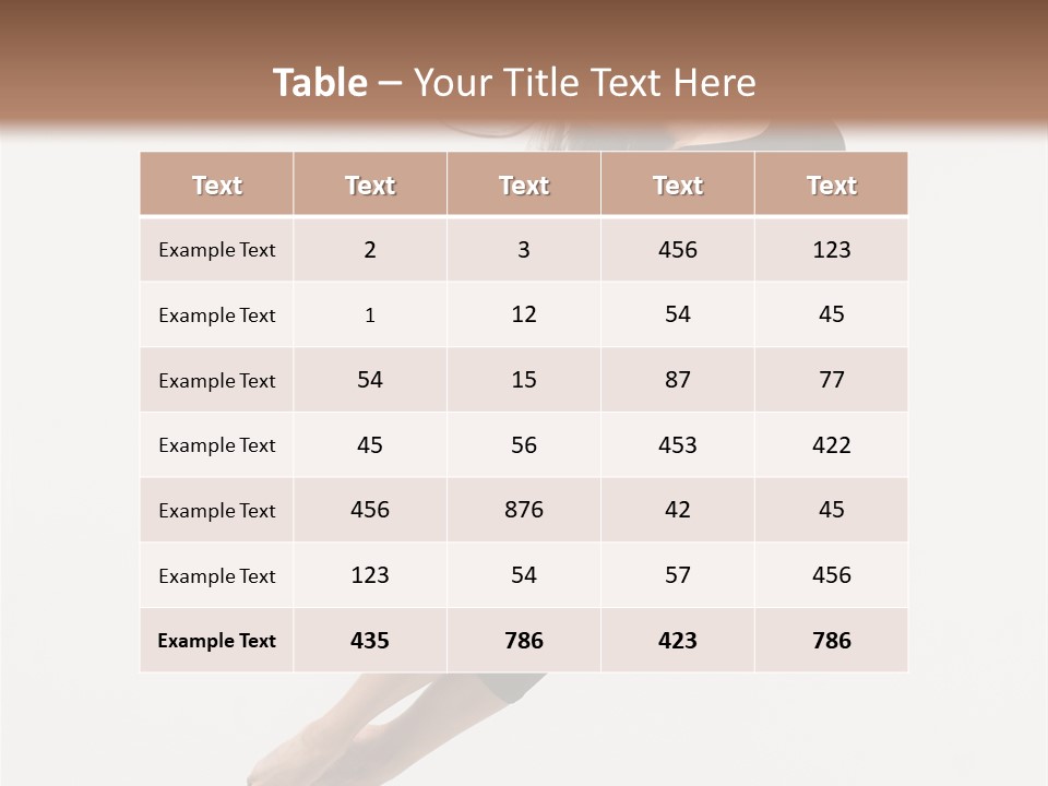 Female Aerobics Behavior PowerPoint Template