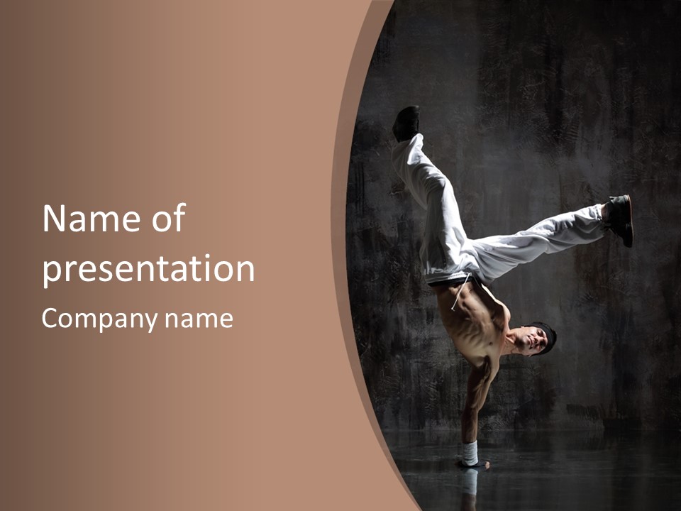 Young Performance Performer PowerPoint Template