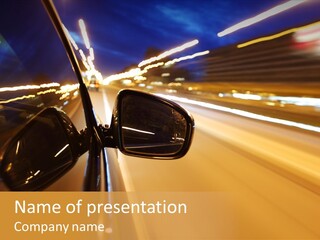 Drive Street Road PowerPoint Template