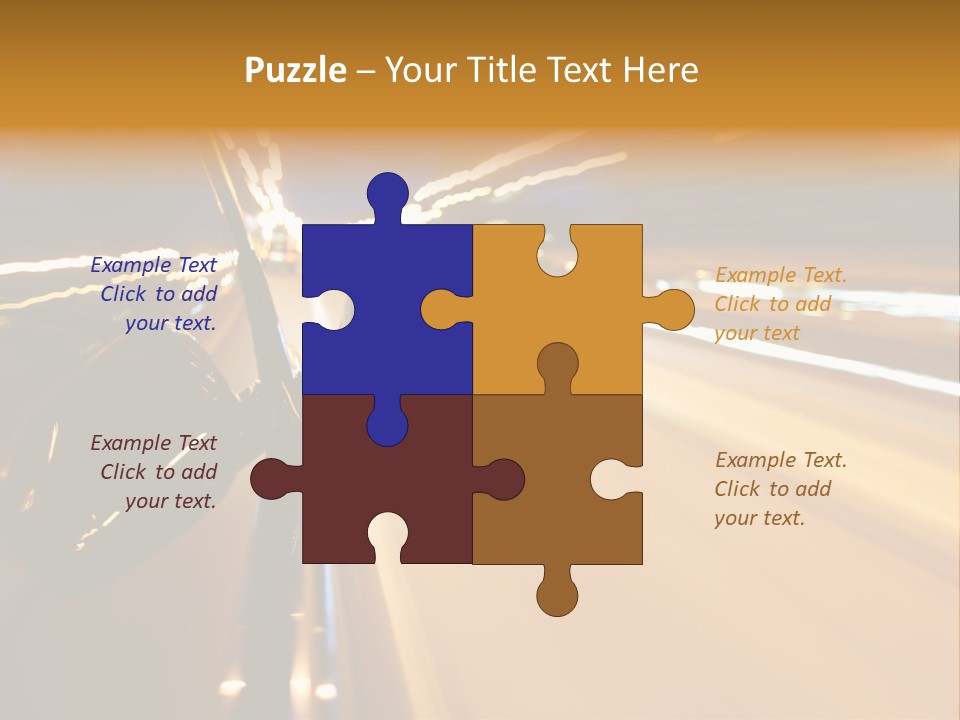 Drive Street Road PowerPoint Template