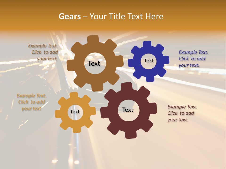 Drive Street Road PowerPoint Template