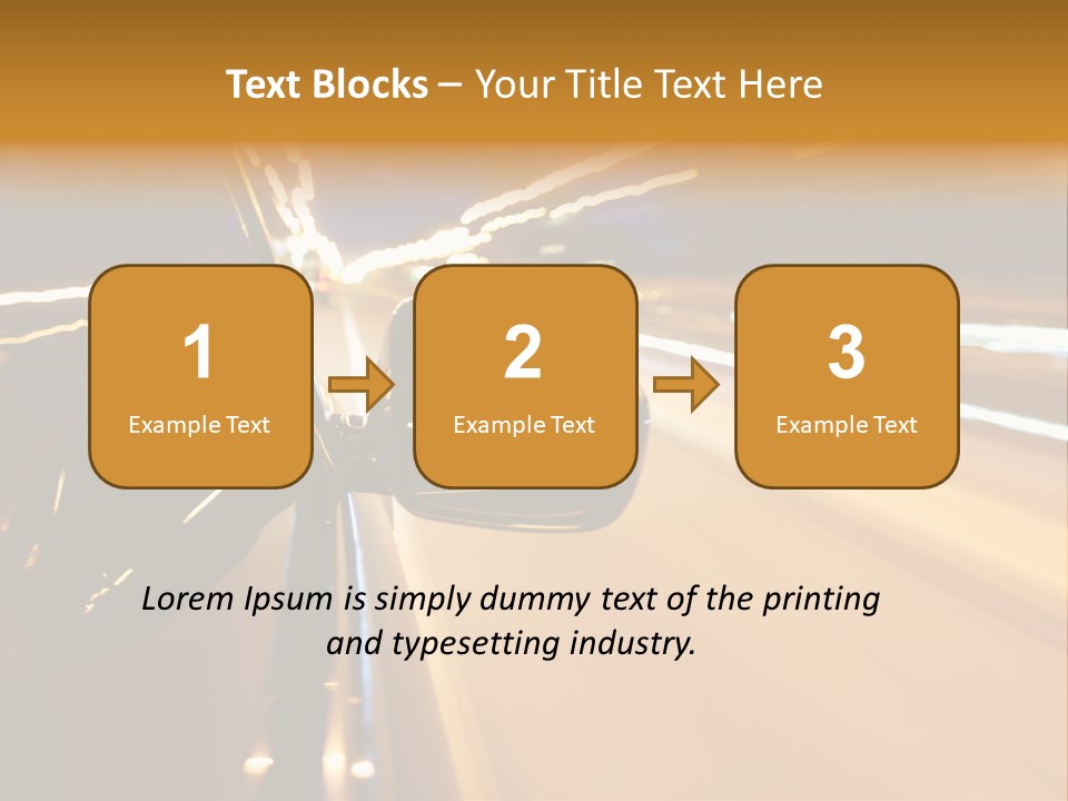 Drive Street Road PowerPoint Template