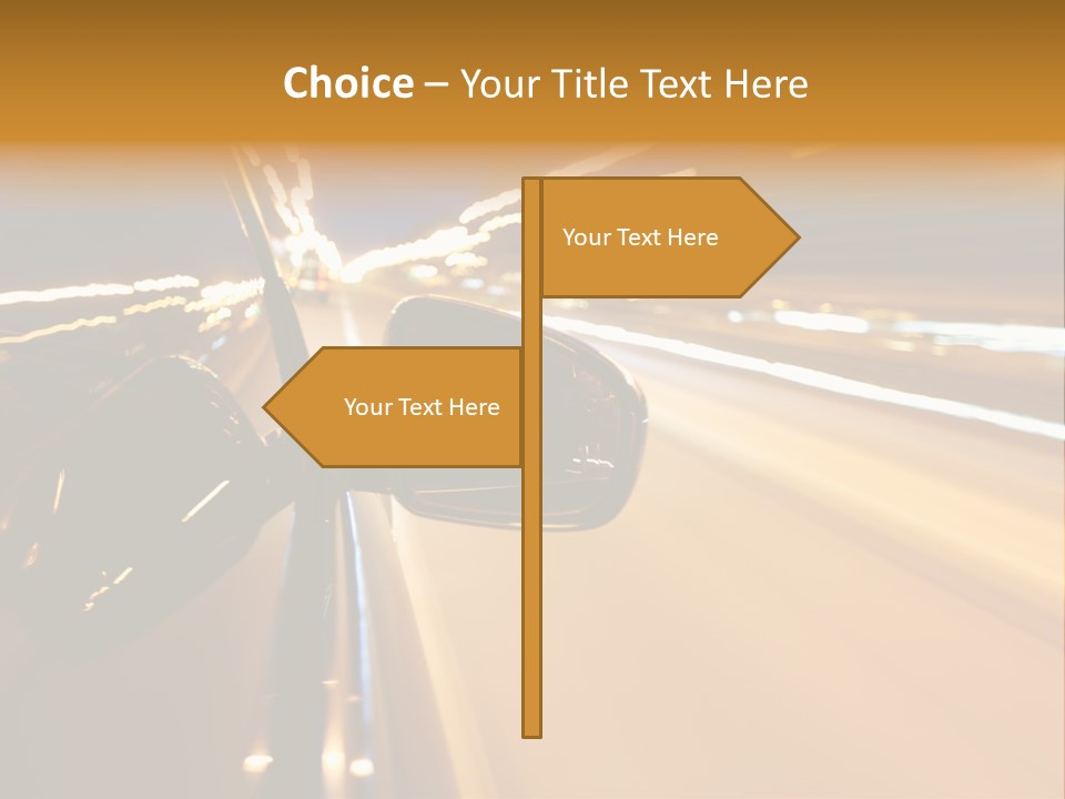 Drive Street Road PowerPoint Template