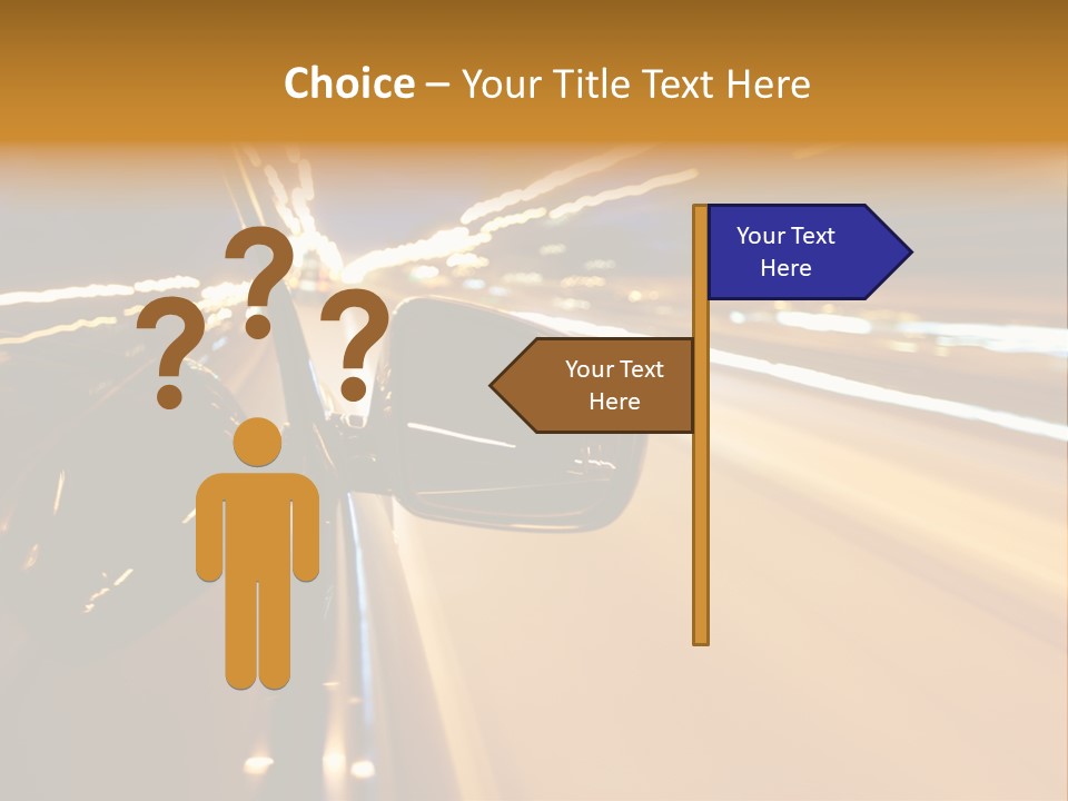 Drive Street Road PowerPoint Template