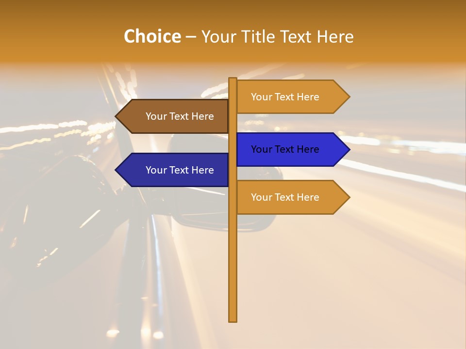 Drive Street Road PowerPoint Template