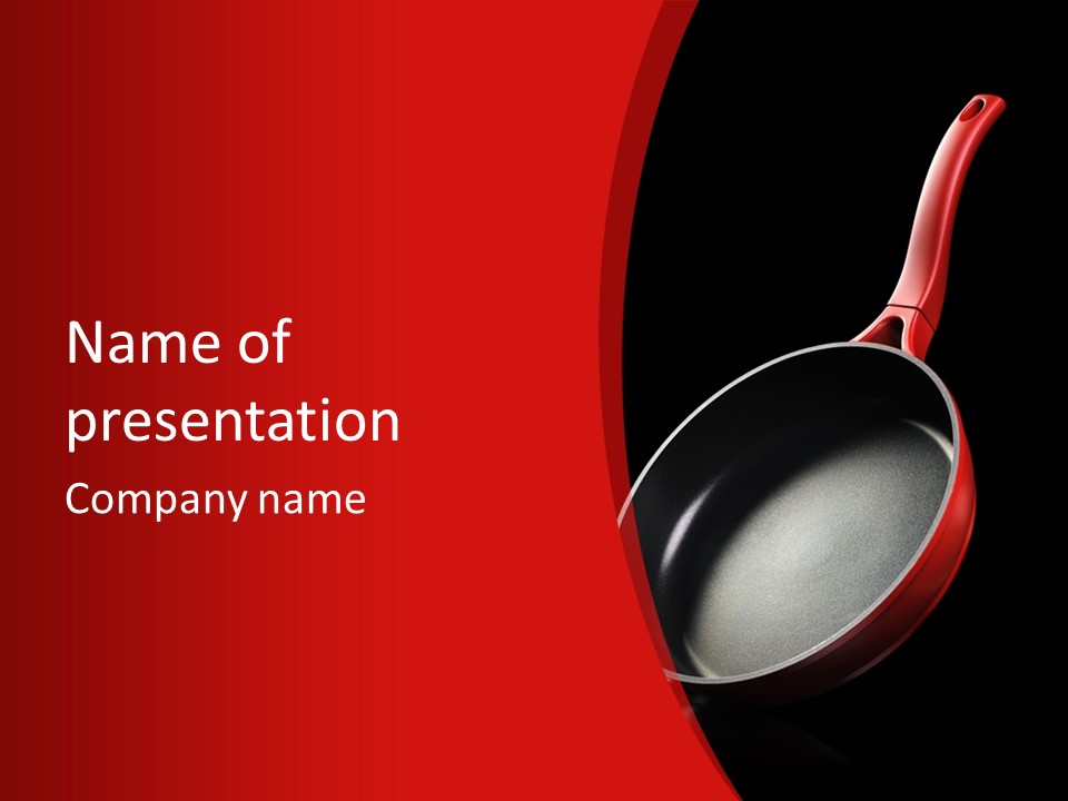 Red Kitchen Angle PowerPoint Template