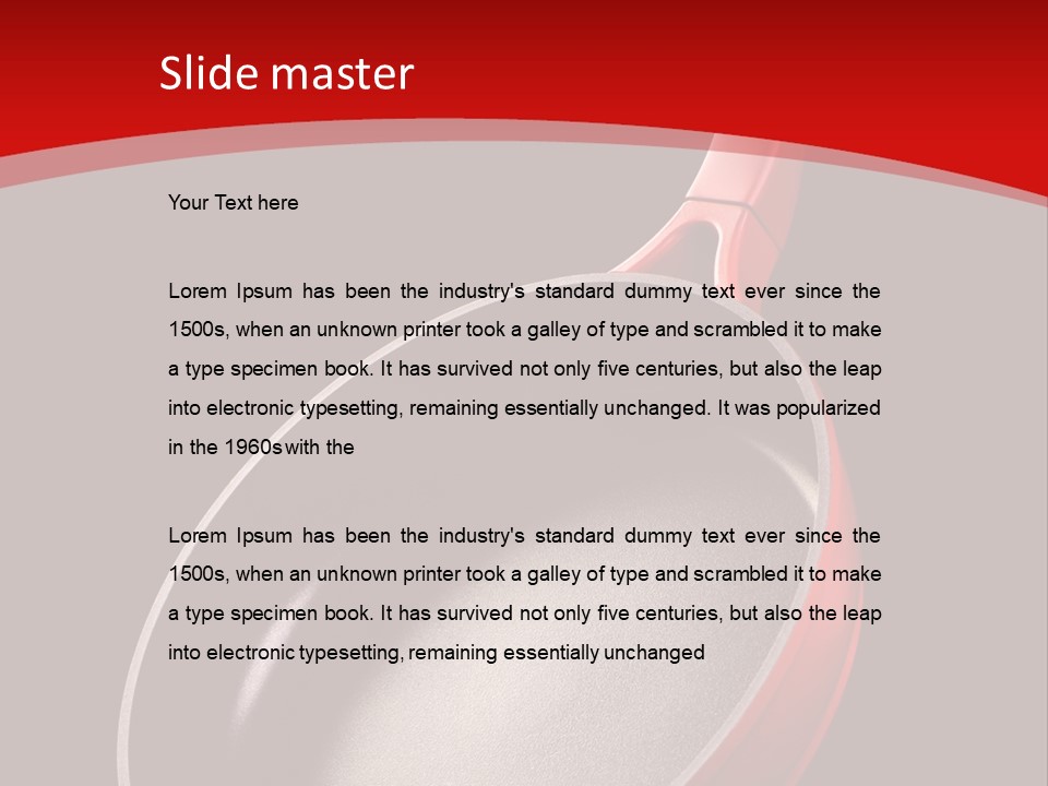Red Kitchen Angle PowerPoint Template