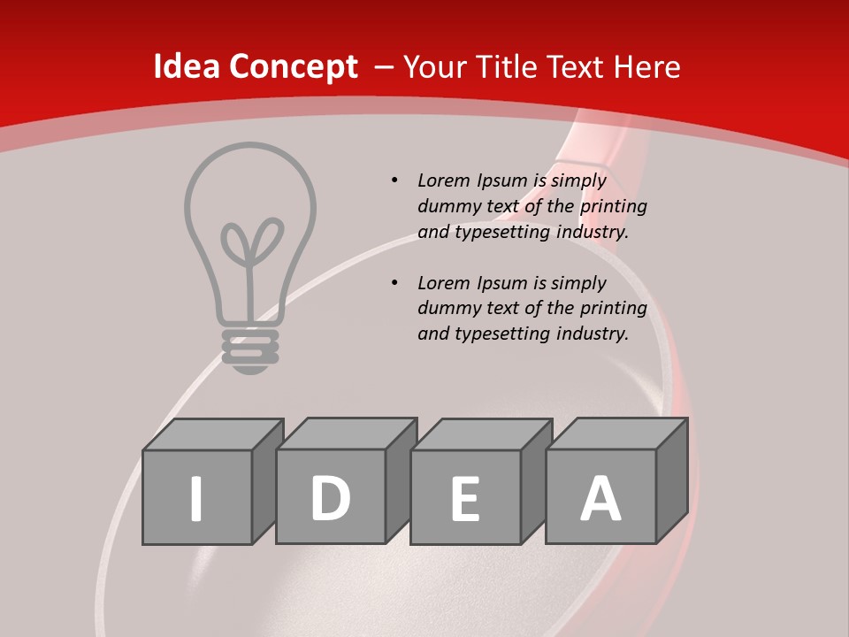 Red Kitchen Angle PowerPoint Template