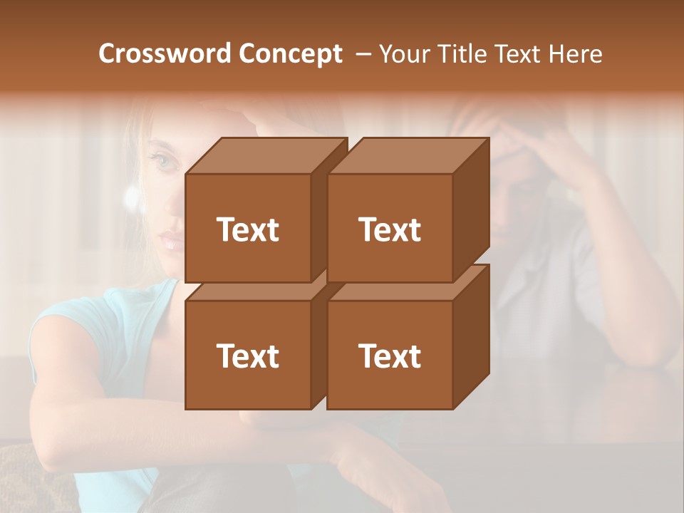 Couple Grief Casual PowerPoint Template