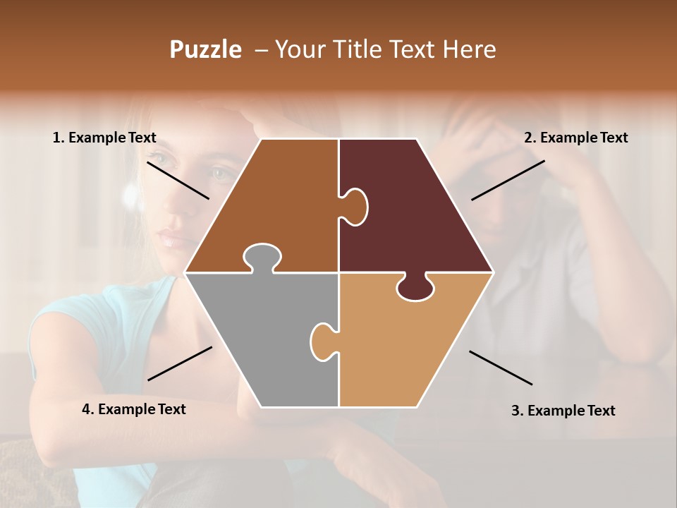 Couple Grief Casual PowerPoint Template