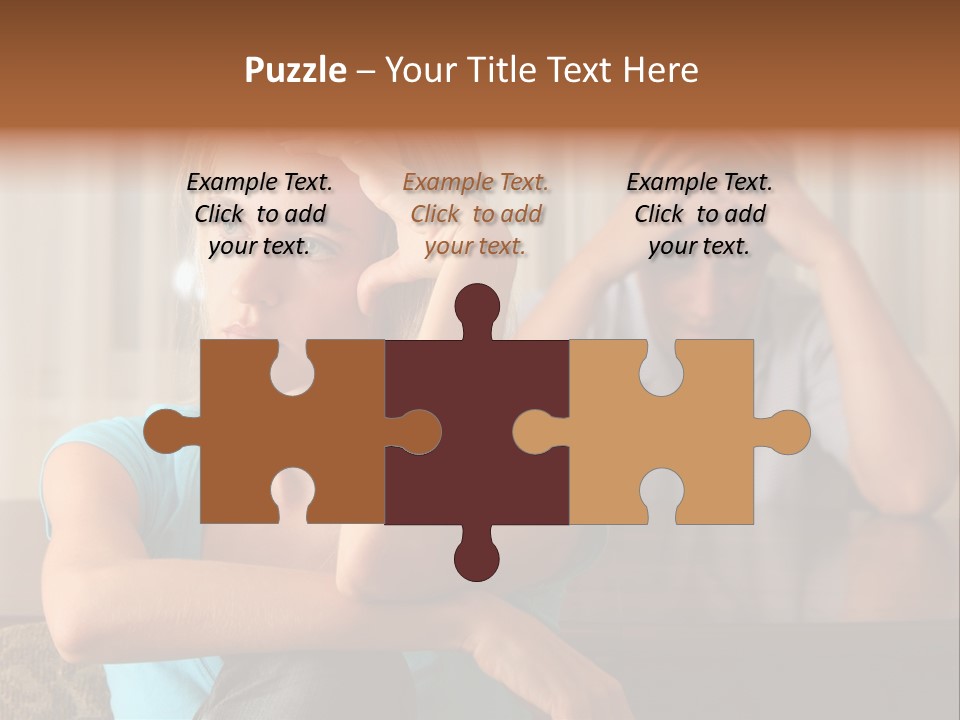 Couple Grief Casual PowerPoint Template