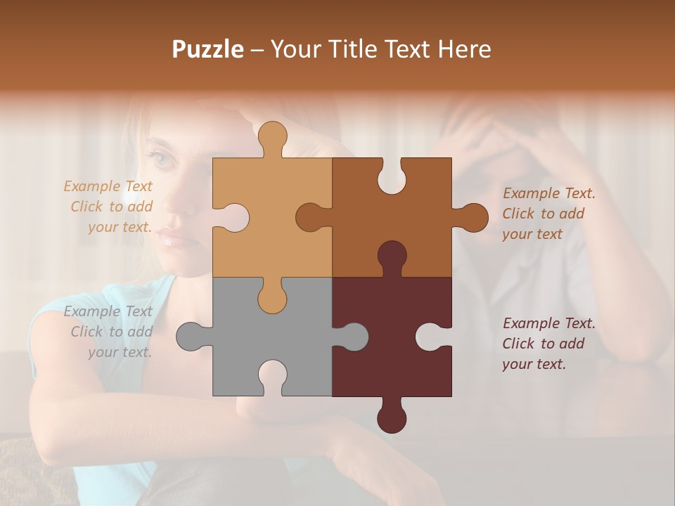 Couple Grief Casual PowerPoint Template