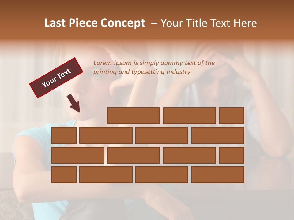 Couple Grief Casual PowerPoint Template