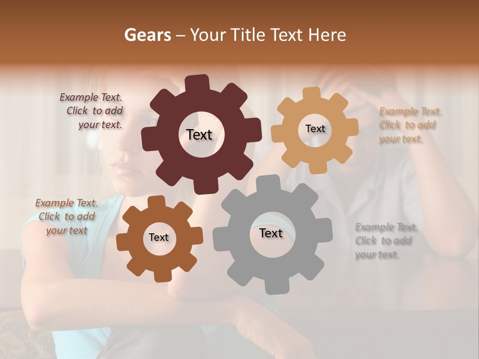 Couple Grief Casual PowerPoint Template