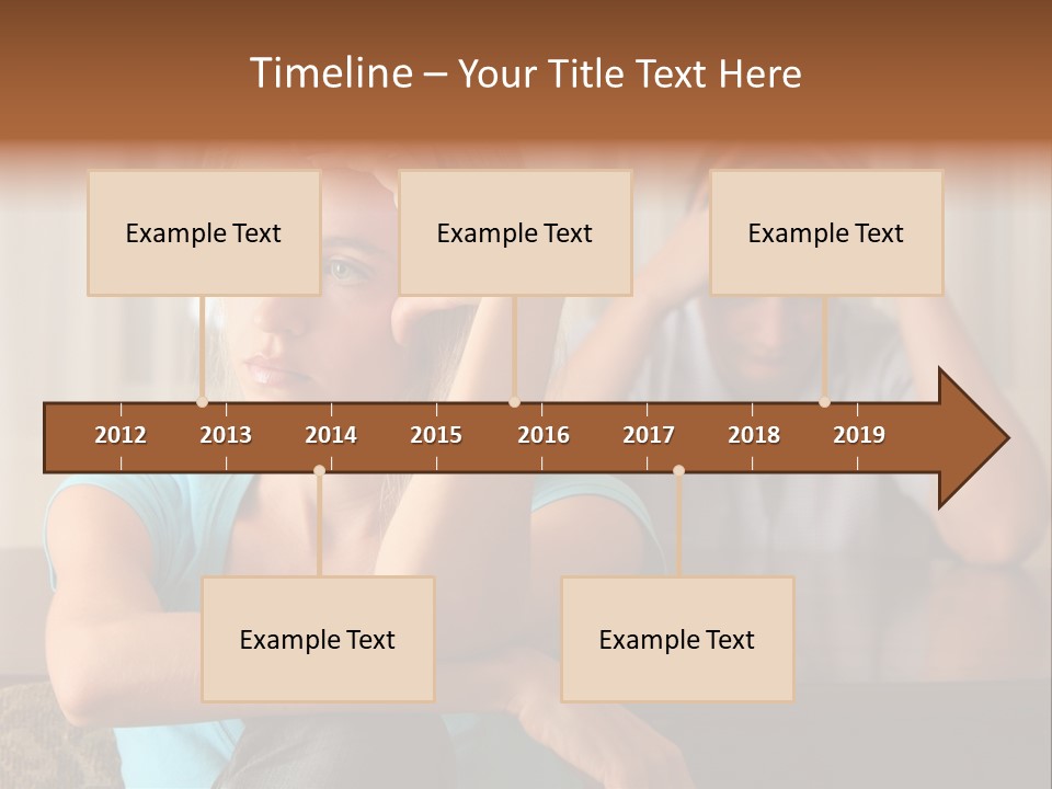 Couple Grief Casual PowerPoint Template