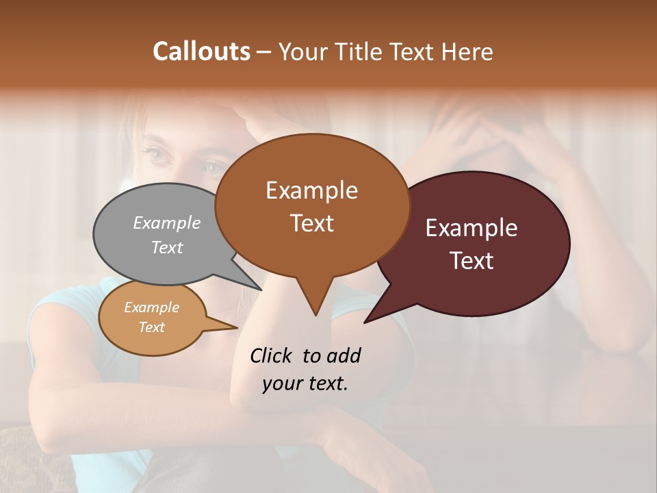 Couple Grief Casual PowerPoint Template