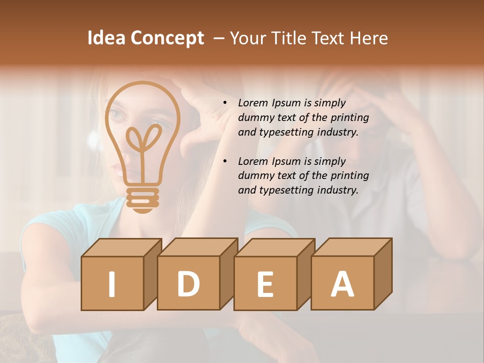 Couple Grief Casual PowerPoint Template