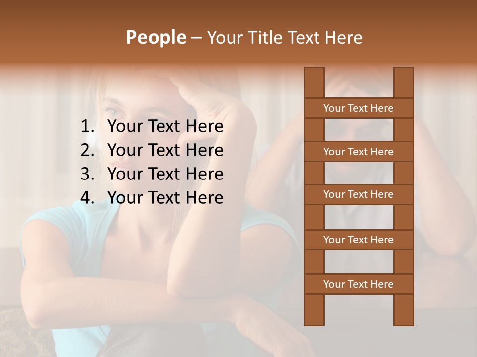 Couple Grief Casual PowerPoint Template