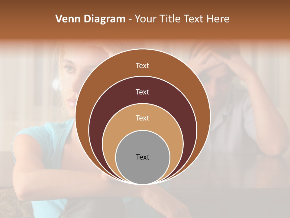 Couple Grief Casual PowerPoint Template