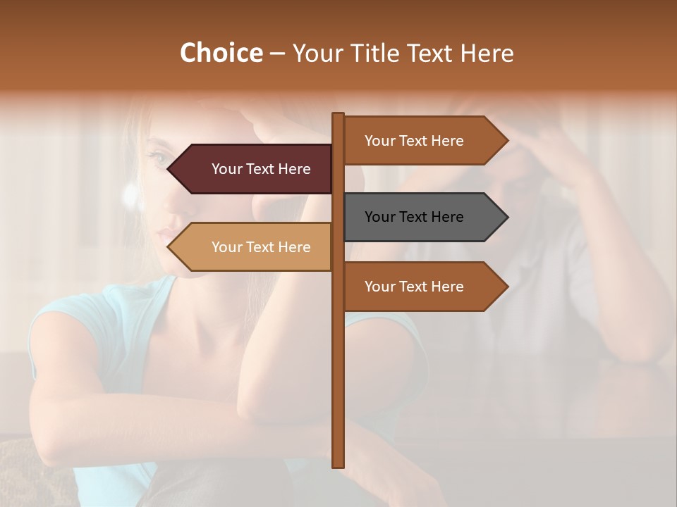 Couple Grief Casual PowerPoint Template