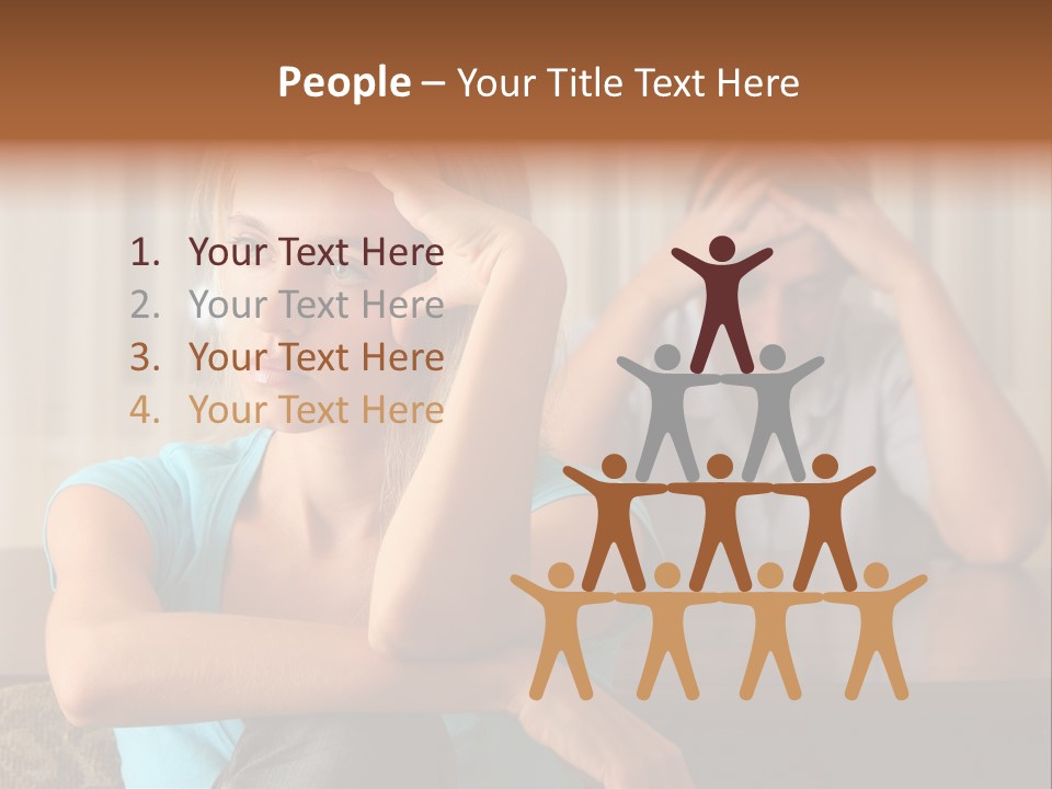 Couple Grief Casual PowerPoint Template