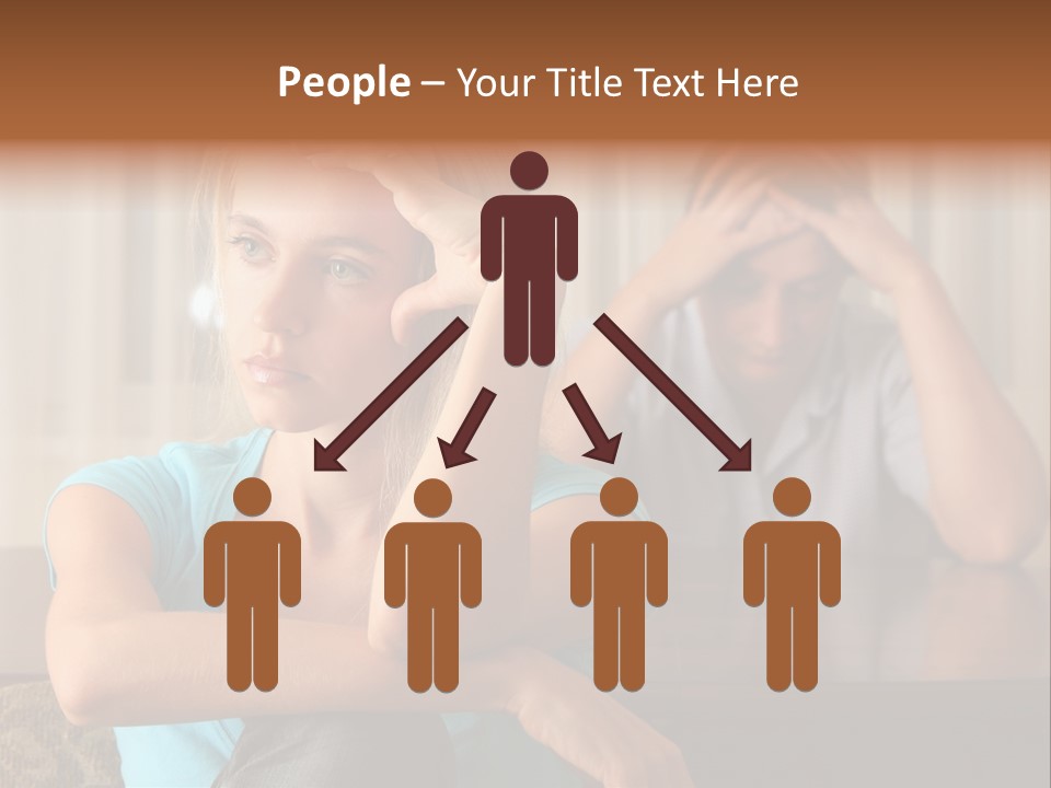 Couple Grief Casual PowerPoint Template