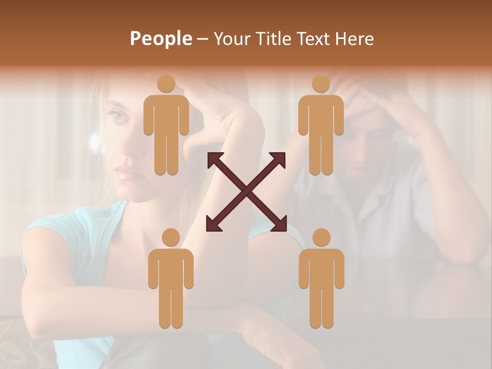 Couple Grief Casual PowerPoint Template