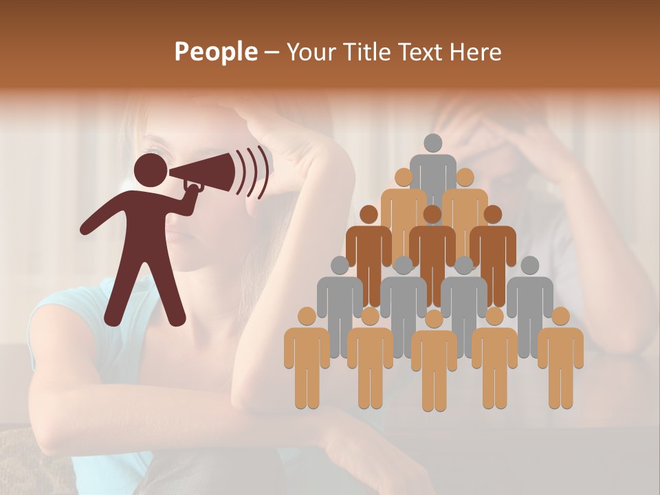 Couple Grief Casual PowerPoint Template