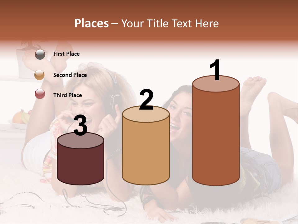 Talking Female Microphone PowerPoint Template